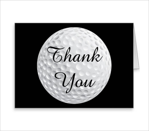 golf thank you card