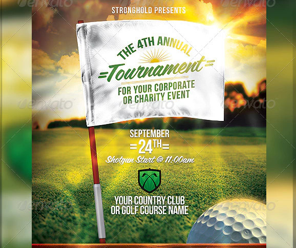 golf tournament event flyer template