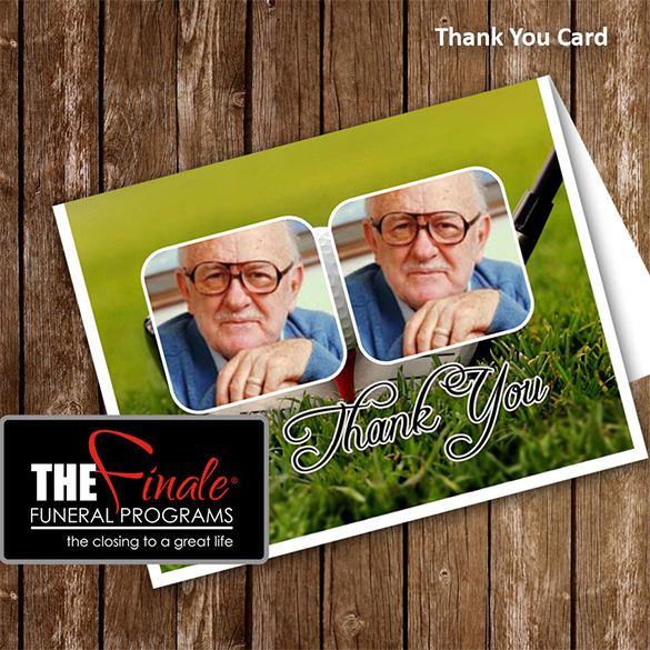 golfer thank you funeral card download