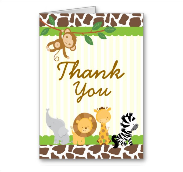 good baby shower thank you card