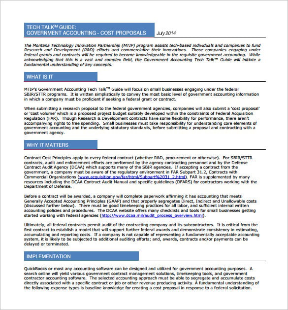 government cost proposal pdf template1