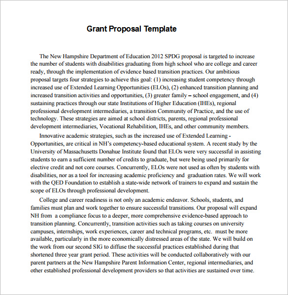 Grant Proposal Template - 19+ Free Sample, Example, Format Download!