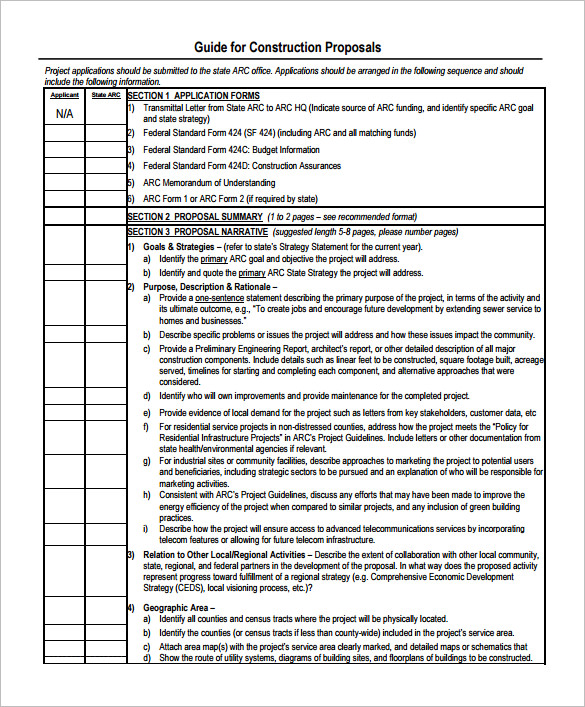 excel construction bid template