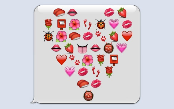 Whatsapp emoji art love