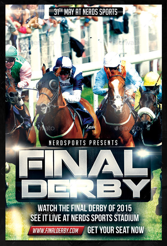 horse racing championship flyer template