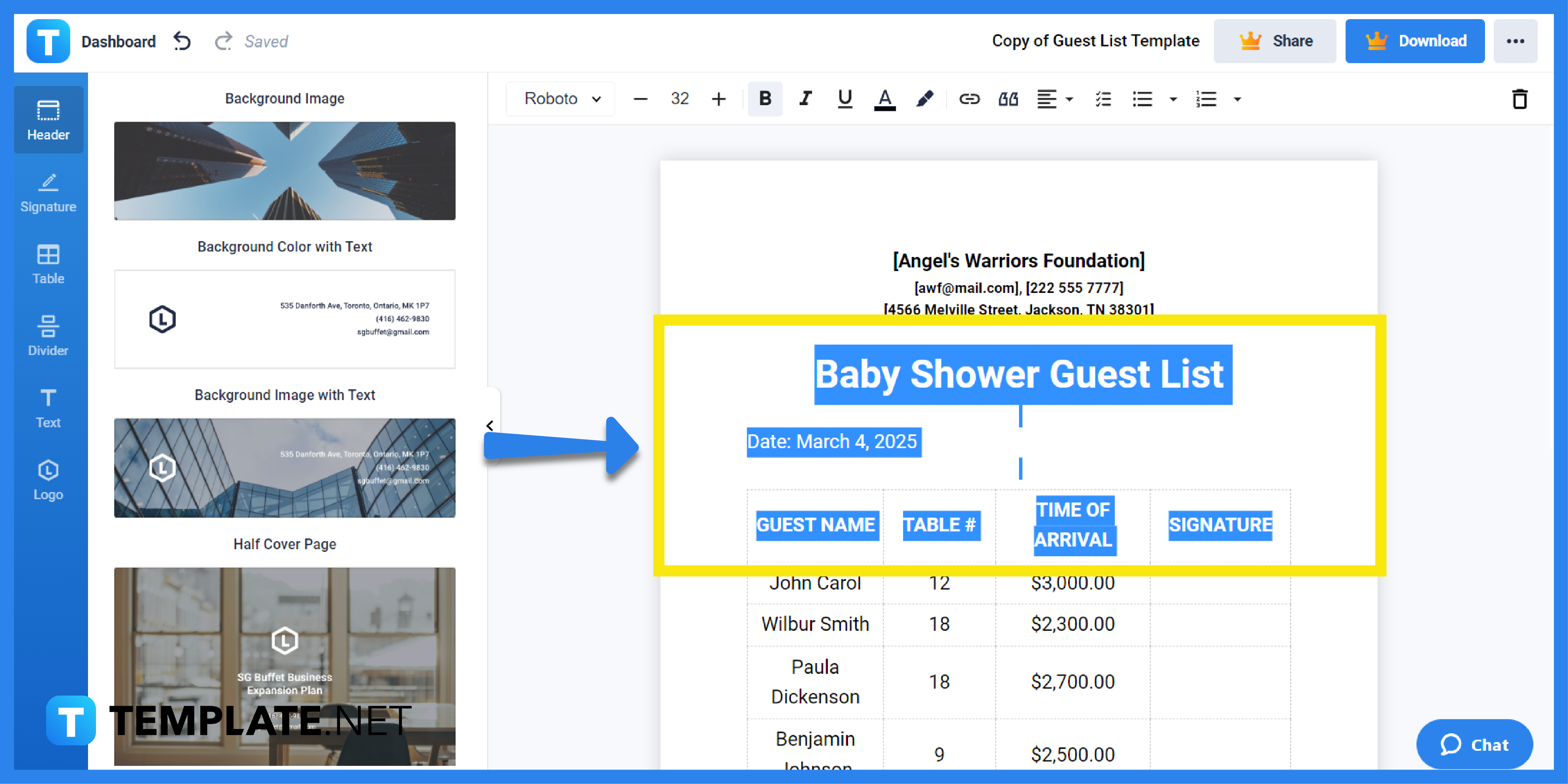 how to make create a baby shower guest list step
