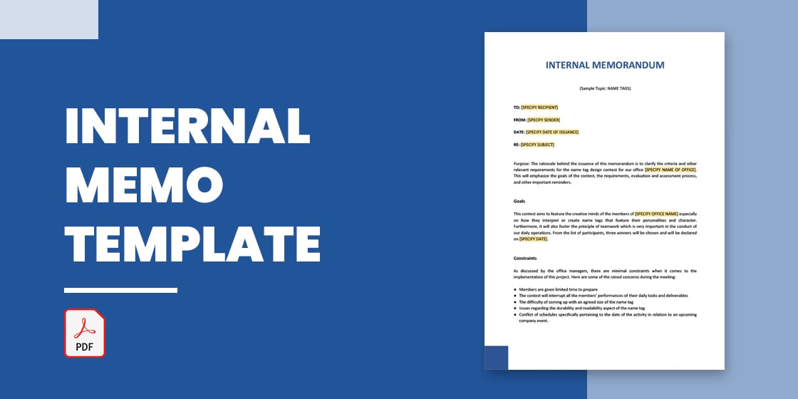 Internal Memo Template - 23+ Word, PDF, Google Docs Documents Download