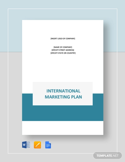 International Marketing Plan Template 11 Free Sample Example 