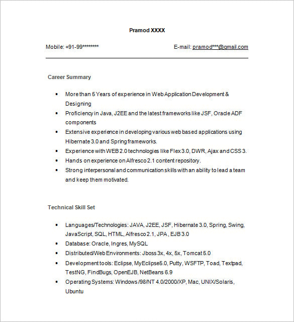 entry level web developer resume resume format download pdf