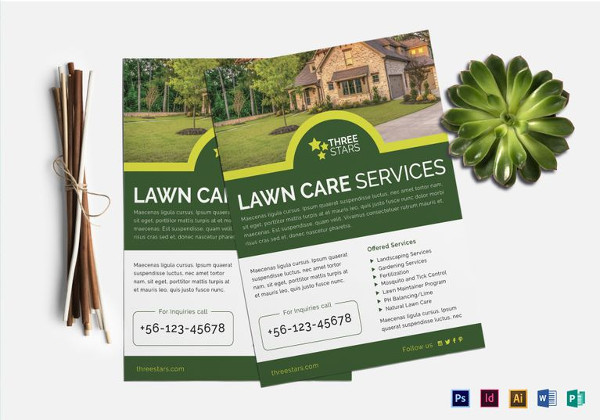 lawn care service flyer template