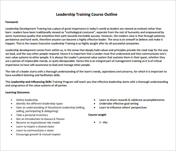 Training Course Templates 12 Free Printable Word PDF Formats