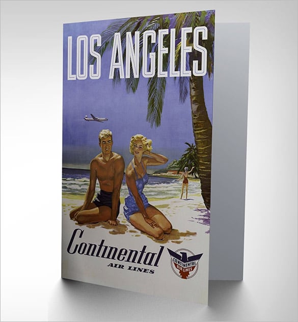 los angles travel thank you card design