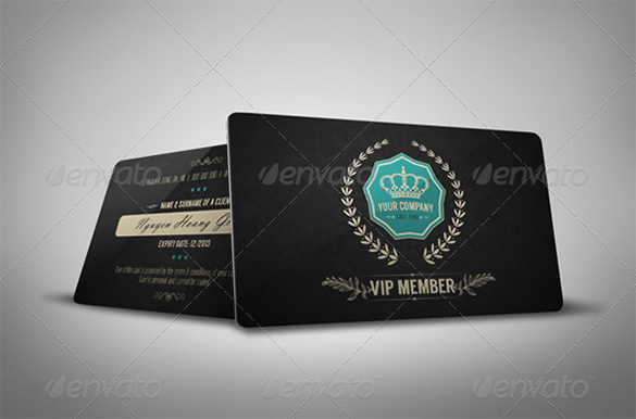 luxury retro vip membership card