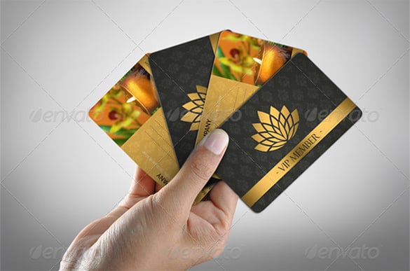 luxury spa vip membership card psd template