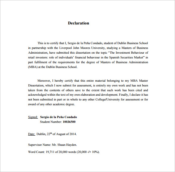 mba research proposal format