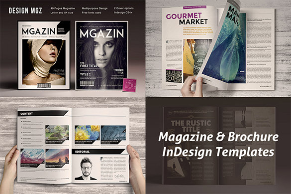 magazine brocher in design template