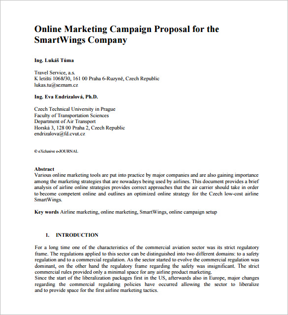 sample marketing research proposal