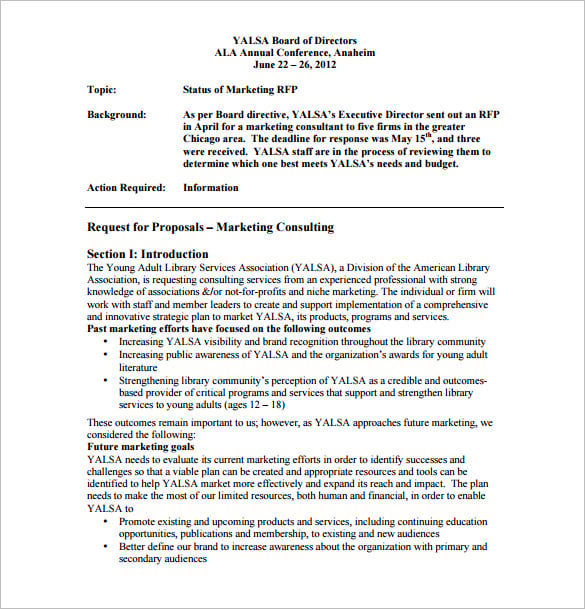 marketing consultant proposal pdf