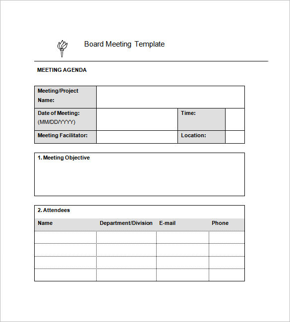 Project Meeting Minutes Template Word