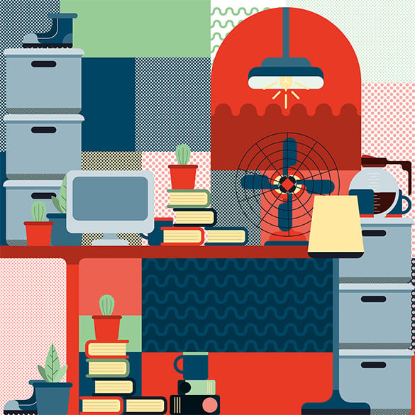 31+ Super Cool Home Office Illustrations That will Inspire You!
