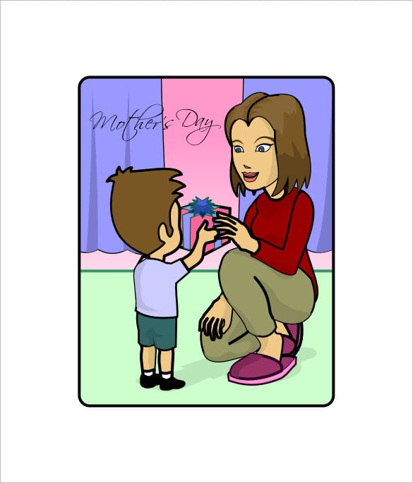 mothers day quarter fold card template download free