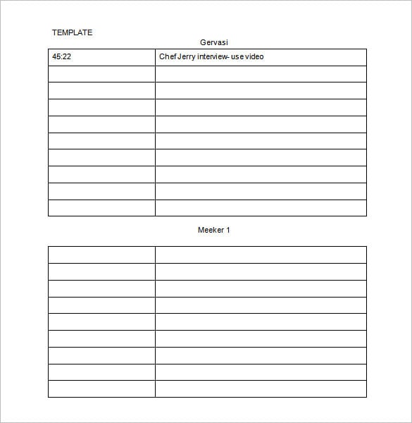 movie storyboard note template ms word format