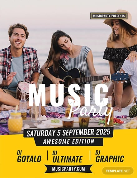 music party flyer