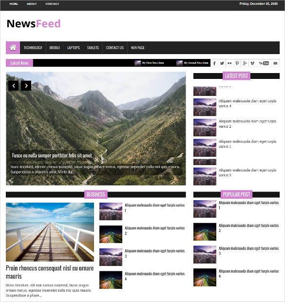 20+ News Bootstrap Themes & Templates
