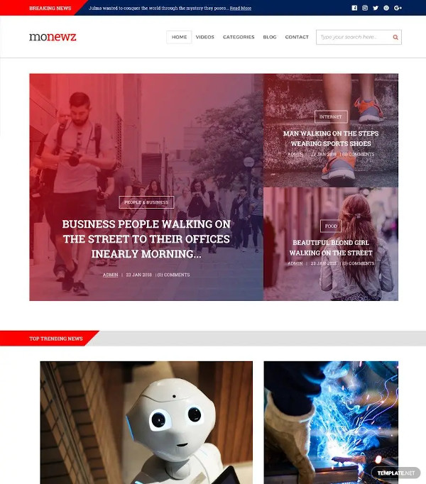 16+ News HTML 5 Themes & Templates