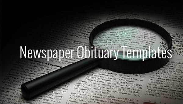 newspaper obituary templates