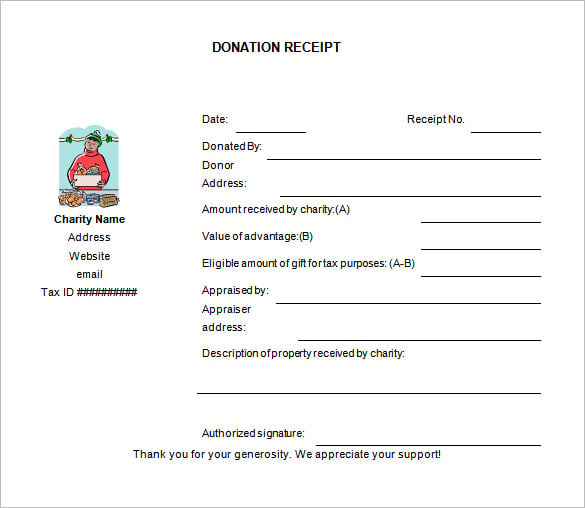 non profit donation receipt word free download