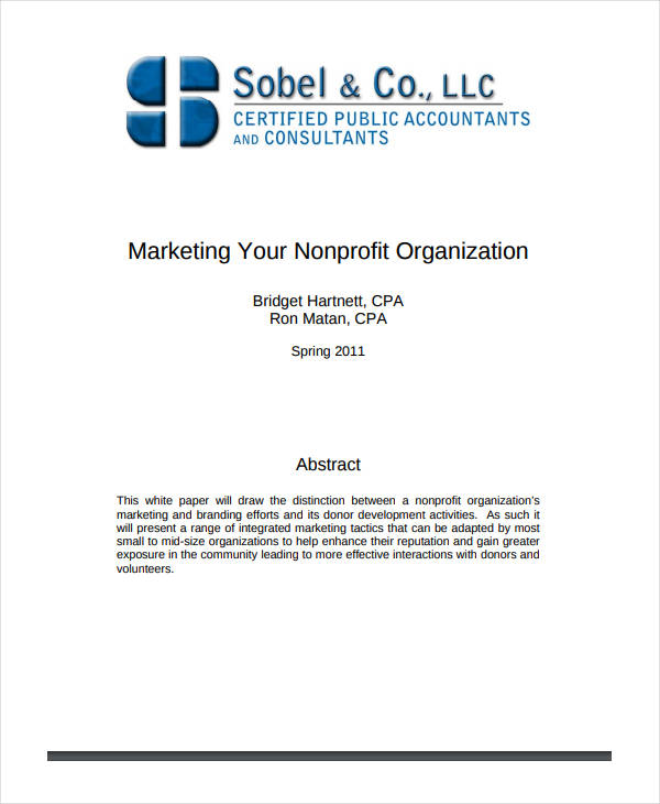 8+ Non Profit Marketing Plan Templates Free Sample, Example, Format