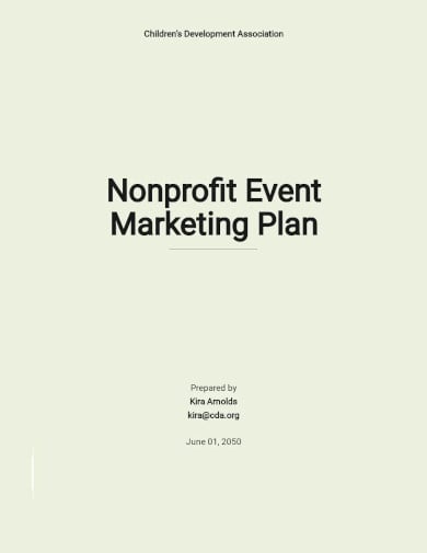 nonprofit event marketing plan template