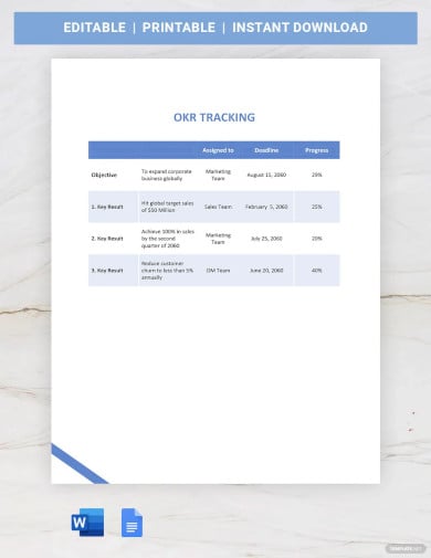 okr tracking template