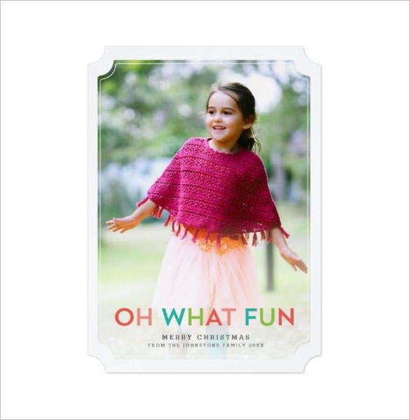 oh what fun photo holiday card template
