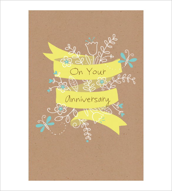 Anniversary Card Template 10 Free Sample Example Format Download