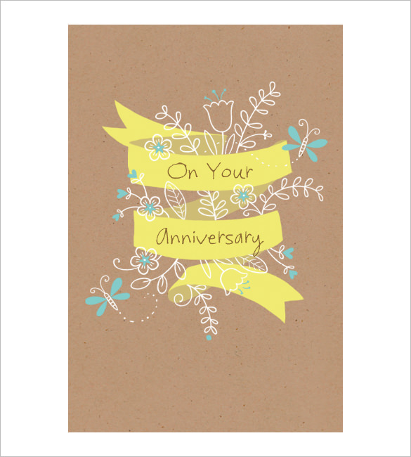 Anniversary Card Template - 10+ Free Sample, Example Format Download ...