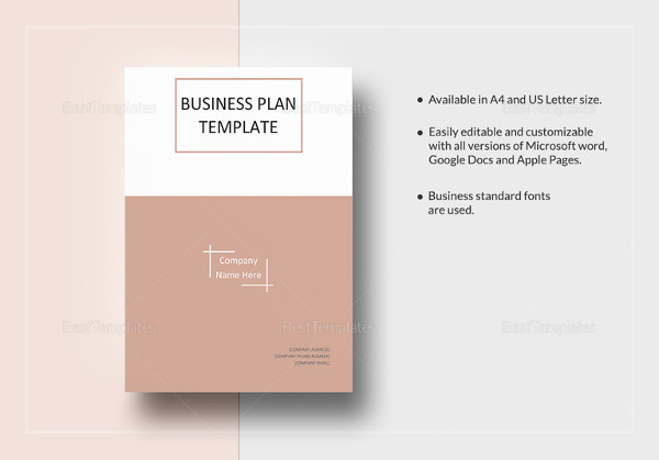 one page business plan template