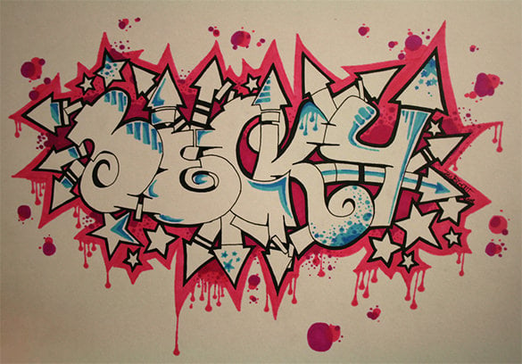 outstanding graffiti letter free download