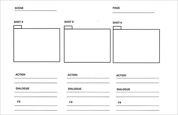 panel comic storyboard template free example