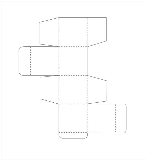 modèle de disposition de cube en papier1