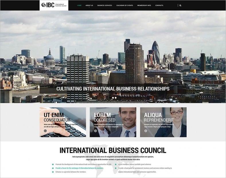 parallax effect business council website template 788x