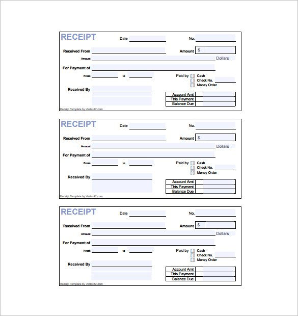 need a receipt invoice PDF template