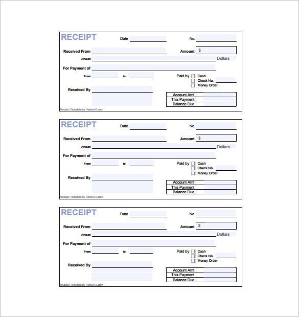 8 invoice receipt templates doc pdf free premium