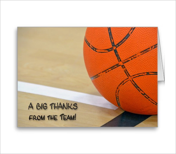 Free Printable Basketball Thank You Cards