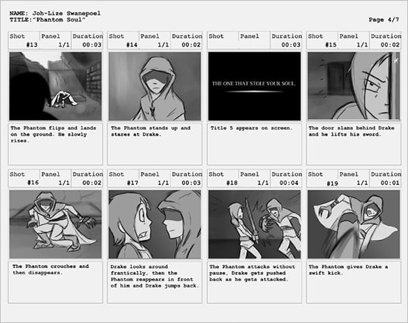 phantom soul animated storyboard template download
