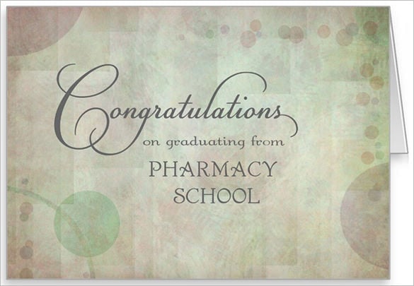 pharmacy school congratulations card example