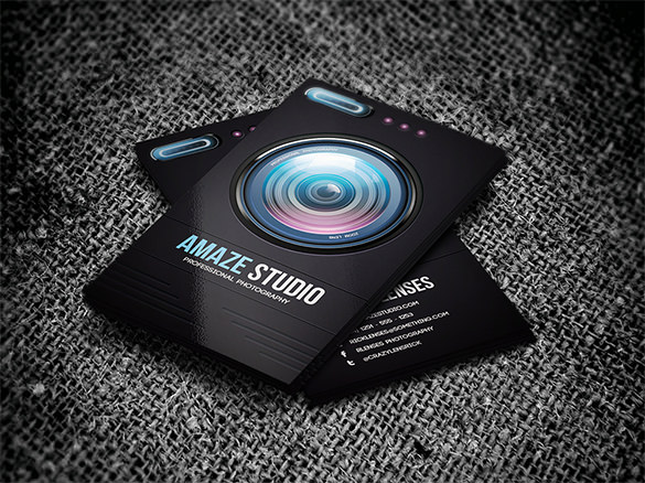 photographer lens visiting card download