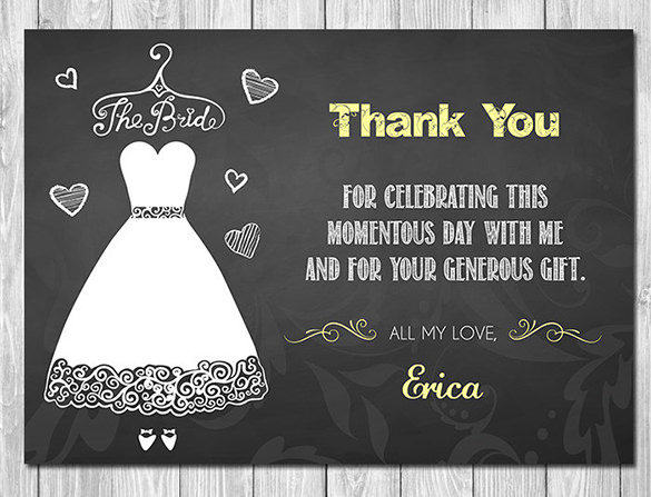 16 Bridal Shower Thank You Cards PSD EPS AI