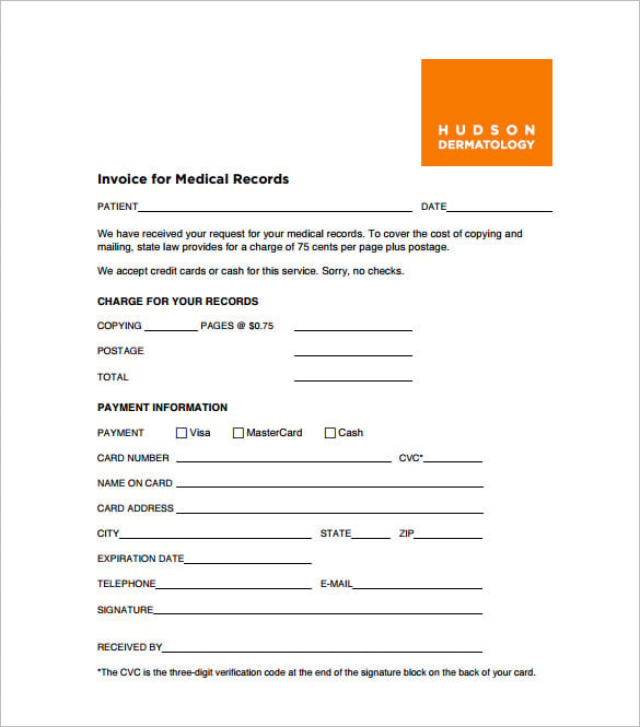 printable medical receipt template pdf download
